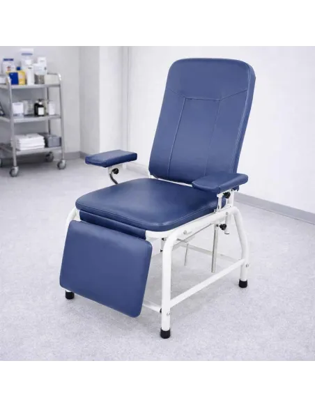 Fauteuil de prélèvement inclinable bleu – Position allongée Mediclinic