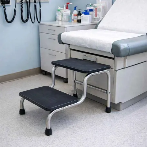 Marchepied médical 2 marches Inox antidérapant – Mediclinic