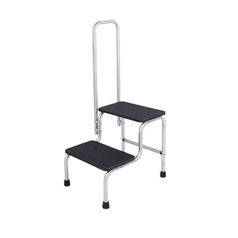 Marchepied médical en inox avec rampe 2 marches – MEDICLINIC