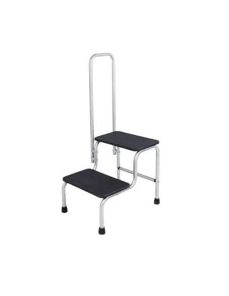 Marchepied médical en inox avec rampe 2 marches – MEDICLINIC