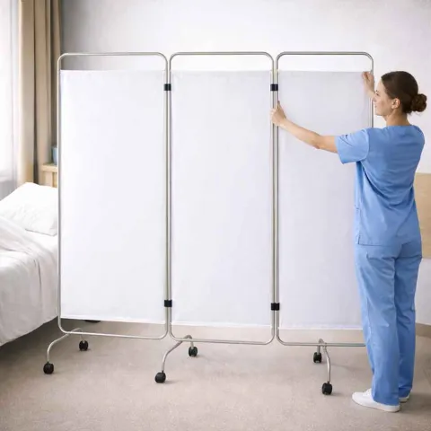 Paravent médical 3 panneaux Toile M1 – Mediclinic