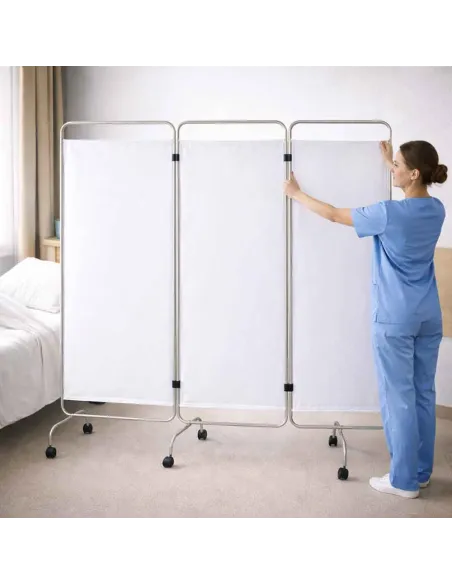Paravent médical 3 panneaux Toile M1 – Mediclinic