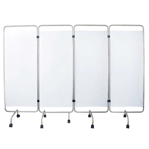 Paravent médical 4 panneaux Inox Toile M1 – Mediclinic