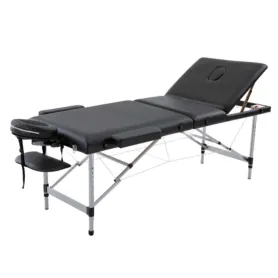 Table de massage pliante aluminium Noir – Beta Flex Mediclinic