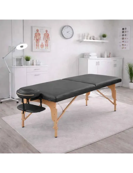 Table de massage pliante bois Noir – Alpha Wood Mediclinic