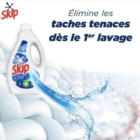 Lessive liquide Active clean 37 Lavage 1,6L - SKIP