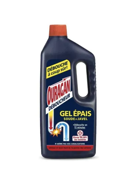 DEBOUCHEUR GEL EPAIS SOUDE + JAVEL - 1,5?L - OURAGAN