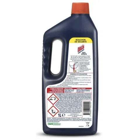 DEBOUCHEUR GEL EPAIS SOUDE + JAVEL - 1,5?L - OURAGAN