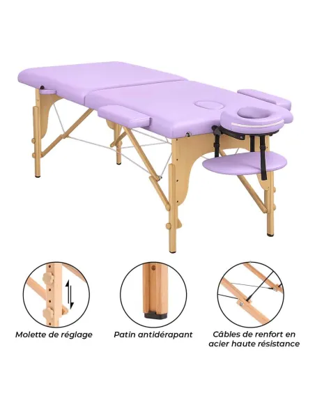 Table de massage pliante bois Noir – Alpha Wood Mediclinic
