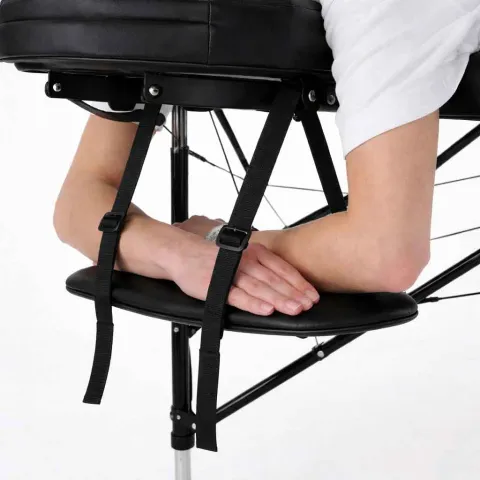 Table de massage pliante aluminium Noir – Alpha Alu Mediclinic