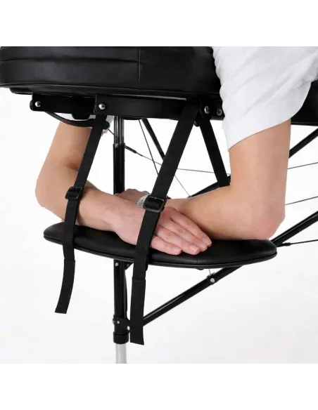 Table de massage pliante aluminium Noir – Alpha Alu Mediclinic