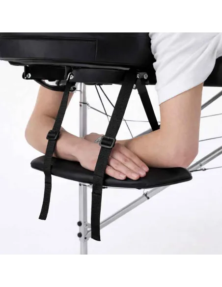 Table de massage pliante aluminium Noir – Beta Flex Mediclinic