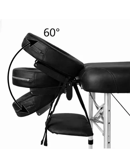 Table de massage pliante aluminium Noir – Beta Flex Mediclinic