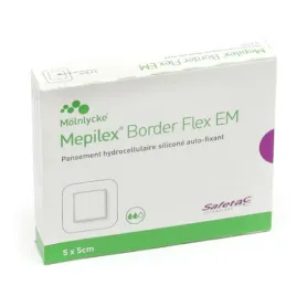 Mepilex Border Flex EM – Pansement hydrocellulaire siliconé extra-fin | Boîte de 10