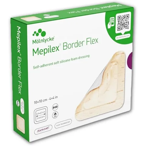 MEPILEX BORDER FLEX – PANSEMENT HYDROCELLULAIRE SOUPLE 10 × 10 CM