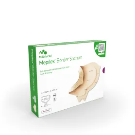 Mepilex Border Sacrum 16×20 cm – Pansement hydrocellulaire siliconé | Boîte de 5