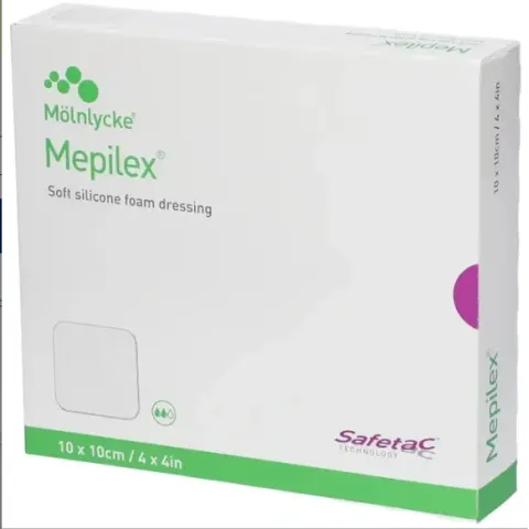 Mepilex Border 10×10 cm – Pansement hydrocellulaire absorbant | Boîte de 5