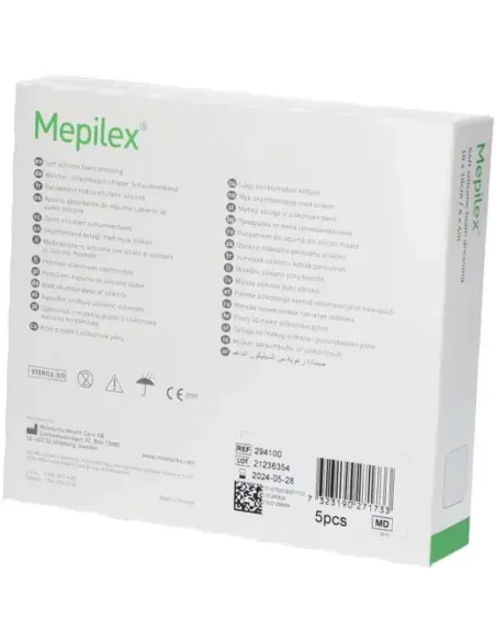 Mepilex Border 10×10 cm – Pansement hydrocellulaire absorbant | Boîte de 5