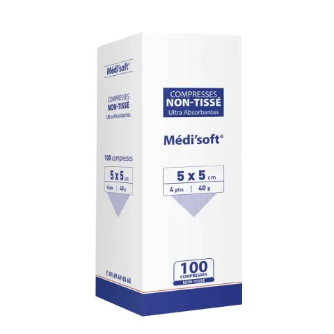 Compresses non tissées non stériles Sylamed - SylaSoft 40g/m² - 4 plis