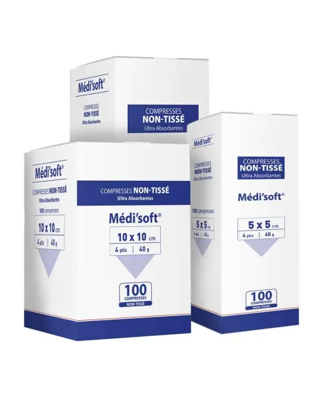 Compresses non tissées non stériles Sylamed - SylaSoft 40g/m² - 4 plis