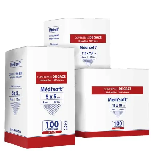 Compresses de gaze non stériles Sylamed - SylaFil 17 fils - LD Medical