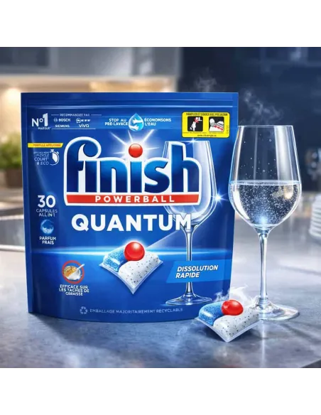 Pastilles Finish Powerball Lave-vaisselle Quantum 33 Lavages