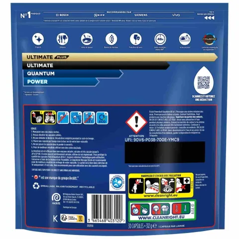 Pastilles Finish Powerball Lave-vaisselle Quantum 33 Lavages
