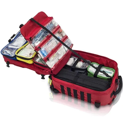 SAC A DOS D’URGENCE ROUGE - AMPOULIERS - POCHETTE PARAMED