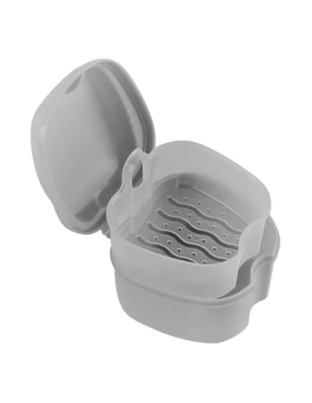 BOITE A DENTIER BLANC AVEC EGOUTTOIR