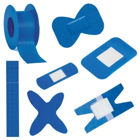 KIT DE 91 PANSEMENTS BLEUS DETECTABLE ET 1 ROULEAU DE SPARADRAP