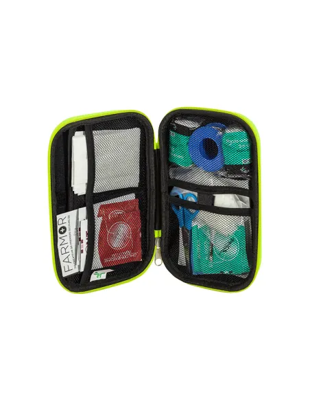 TROUSSE DE SECOURS 2 PERSONNES JAUNE FLUO