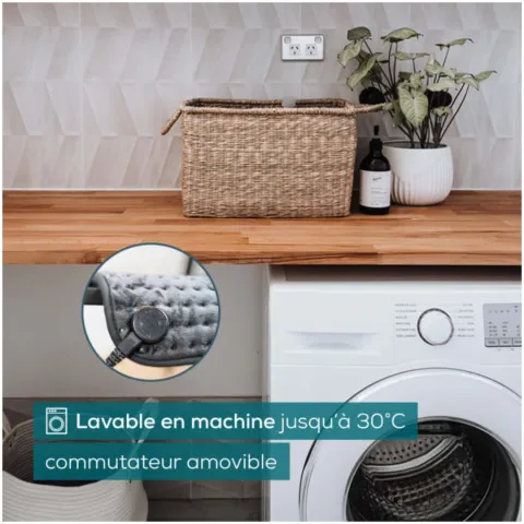 COUSSIN CHAUFFANT XXL HK 123 XXL COSY GREY GREEN PLANET