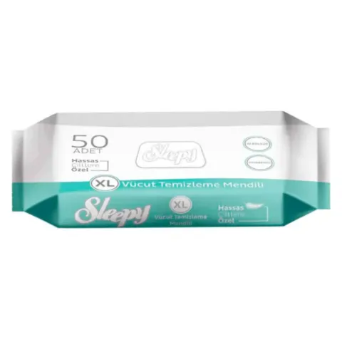 Lingettes de toilette corporelle adulte Sleepy XL – 50 unités