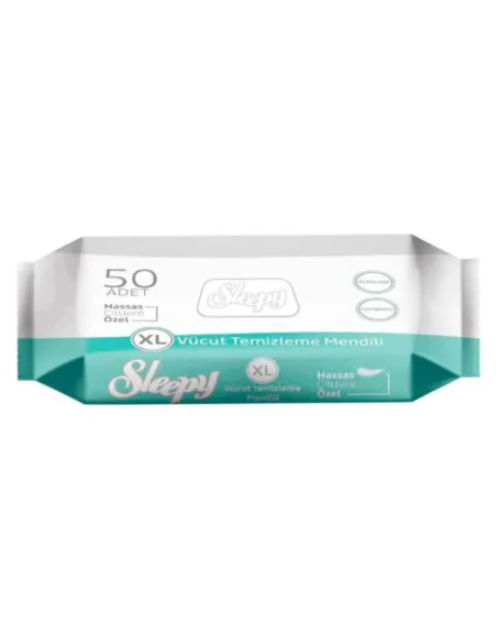Lingettes de toilette corporelle adulte Sleepy XL – 50 unités