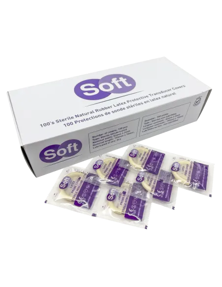 Protection de sonde échographique stérile en latex non lubrifié - Boîte de 100