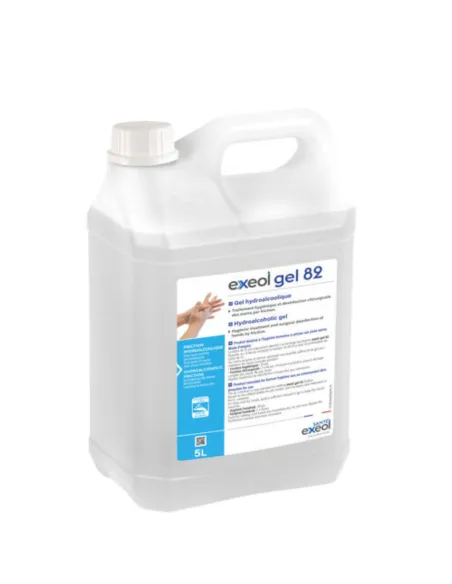 Gel hydroalcoolique Exeol Gel 82 – Bidon 5L