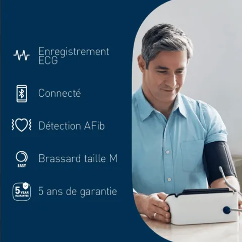 Tensiomètre électronique au bras Omron Complete - Fonction ECG intégrée