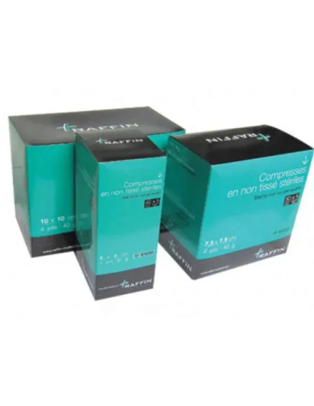 Compresses Stériles Non Tissées RAFFIN - Soin et Hygiène | LD Medical
