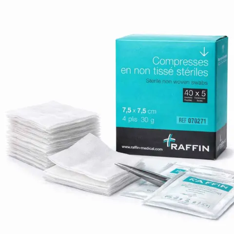 Compresses Stériles Non Tissées RAFFIN - Soin et Hygiène | LD Medical