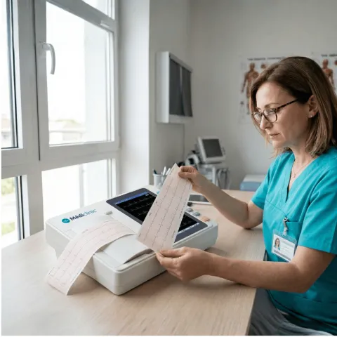 ECG 3 pistes avec interprétation écran tactile couleur 7" - MÉDICLINIC