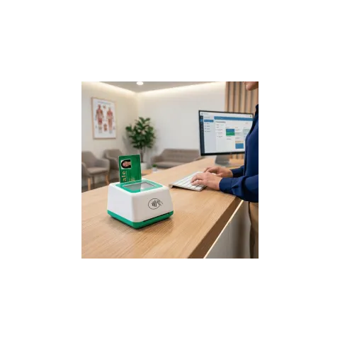 Lecteur de carte Vitale 4-en-1 F600 – QR Code, NFC & Bi-fente