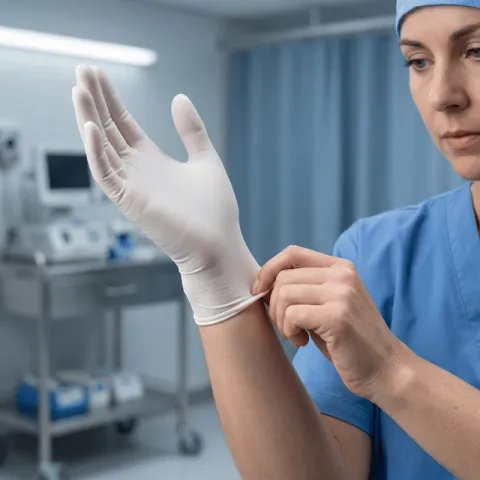 Gants Latex Chirurgicaux Stériles Très Peu Poudrés