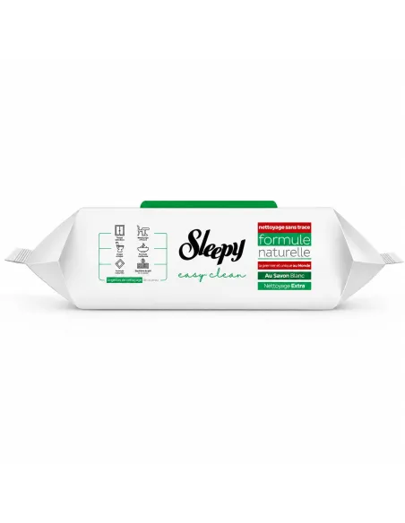 Lingettes nettoyantes sleepy easy clean savon blanc couvercle fermé