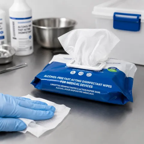 Lingettes désinfectantes sans alcool flowback Wancare utilisation