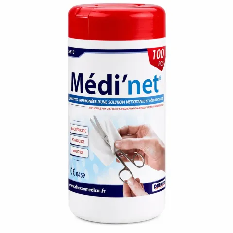 Lingettes désinfectantes Medi'net couvercle fermé