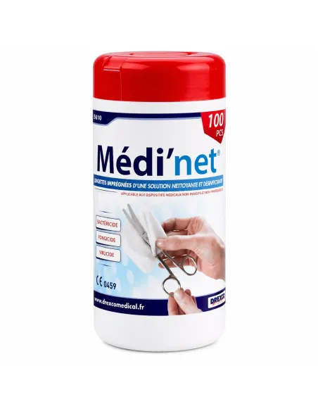 Lingettes désinfectantes Medi'net couvercle fermé