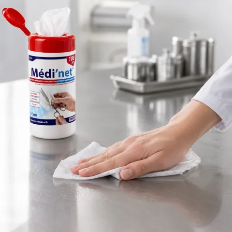 Lingettes désinfectantes Medi'net utilisation