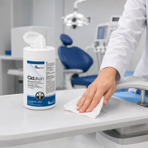 Lingettes désinfectantes Cidalkan utilisation
