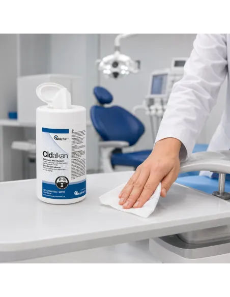 Lingettes désinfectantes Cidalkan utilisation