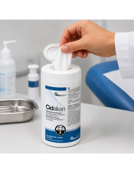 Lingettes désinfectantes Cidalkan utilisation
